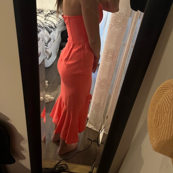 Amanda Uprichard Rayna Strapless Midi Dress - Picture 7 of 7